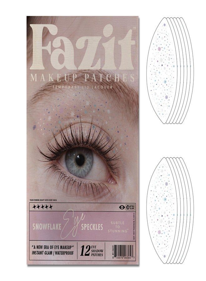 Fazit Makeup Patches - Snowflake Eye Speckles - Glow Up Make-Up Patches - Cute Glitter Makeup Accessories for Women - Cosmetic Glitter for Face - Image 1